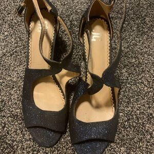 Glitter blue heels